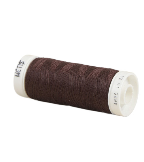 Spool of polyester thread 200m Oeko Tex made in Europe chocolate brown