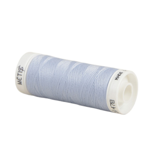 Spool of polyester thread 200m Oeko Tex made in Europe soft light blue