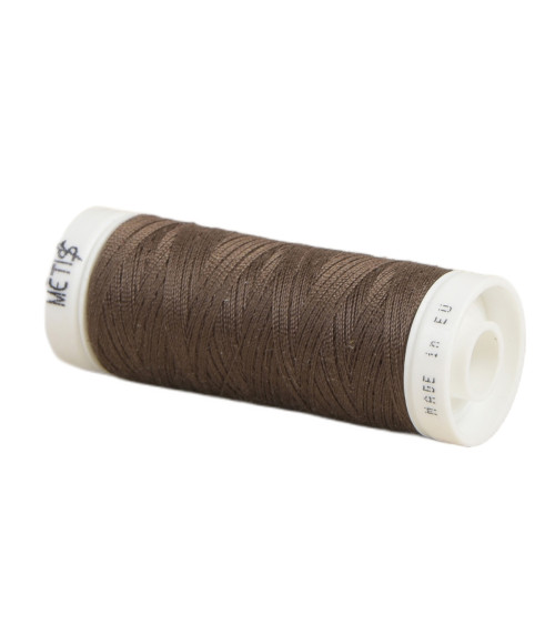 Spool of polyester thread 200m Oeko Tex made in Europe brown coffee milk