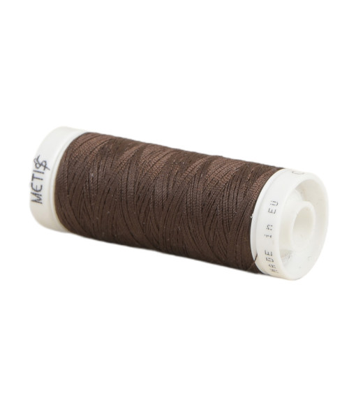 Spool of polyester thread 200m Oeko Tex made in Europe coffee brown