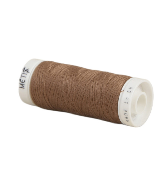 Spool of polyester thread 200m Oeko Tex made in Europe milk chocolate brown