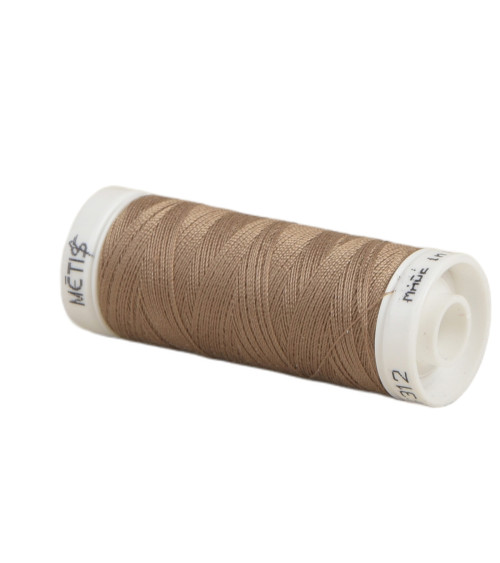 Spool of polyester thread 200m Oeko Tex made in Europe suede brown