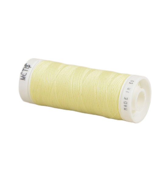 Spool of polyester thread 200m Oeko Tex made in Europe light yellow