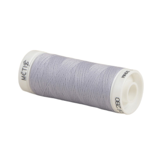 Bobine fil polyester 200m Oeko Tex fabriqué en Europe gris violet