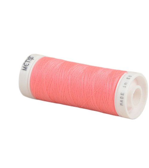 Bobine fil polyester 200m Oeko Tex fabriqué en Europe rose bonbon