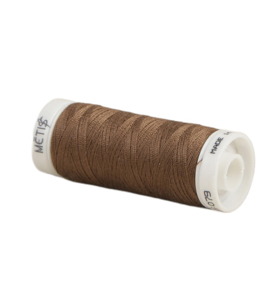 Spool of polyester thread 200m Oeko Tex made in Europe oak brown