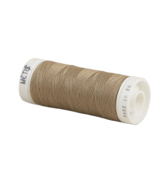 Spool of polyester thread 200m Oeko Tex made in Europe beige brown