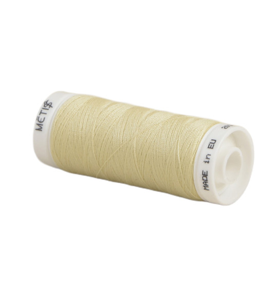 Bobina de hilo de poliéster 200m Oeko Tex fabricado en Europa beige claro