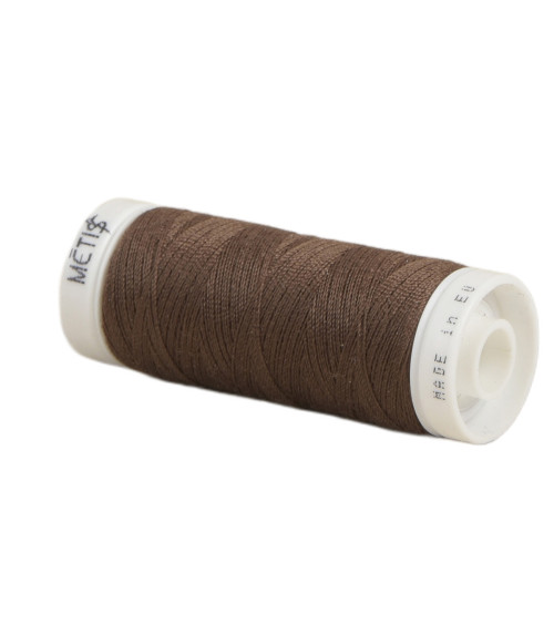 Spool of polyester thread 200m Oeko Tex made in Europe chocolate brown