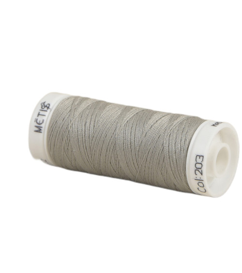 Spool of polyester thread 200m Oeko Tex made in Europe light gray