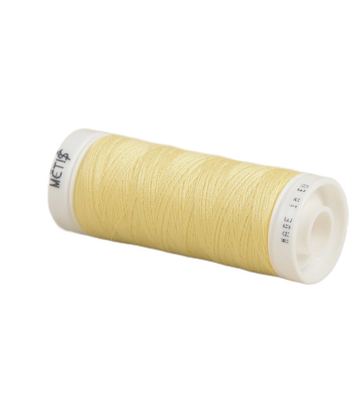 Bobina de hilo de poliéster 200m Oeko Tex fabricado en Europa amarillo crema