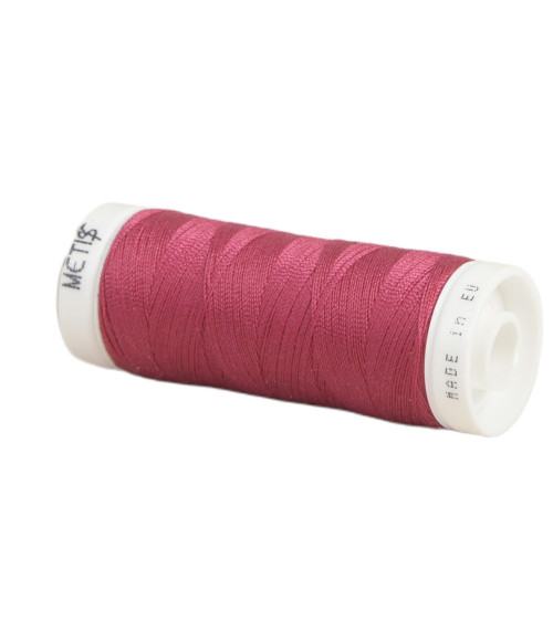 Bobina hilo poliéster 200m Oeko Tex fabricado en Europa rojo magenta