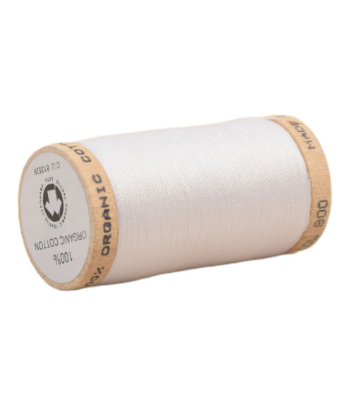 100% organic cotton thread spool 275m white