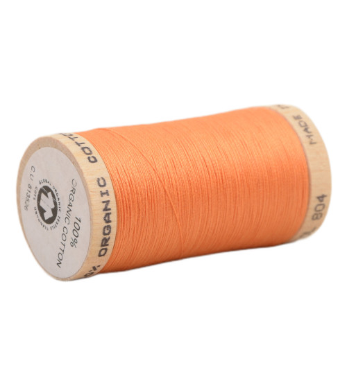 100% organic cotton thread spool 275m orange