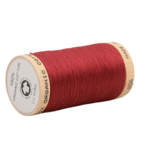 100% organic cotton thread spool 275m beaujolais