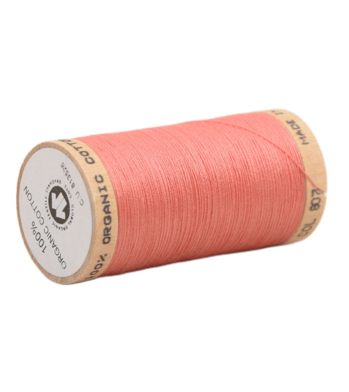 100% organic cotton thread spool 275m coral