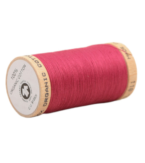 Bobina di filo di cotone organico al 100% 275m Rosa fucsia