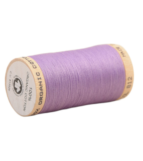 100% organic cotton thread spool 275m lilac