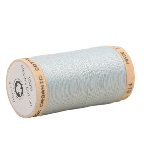 100% organic cotton thread spool 275m baby blue