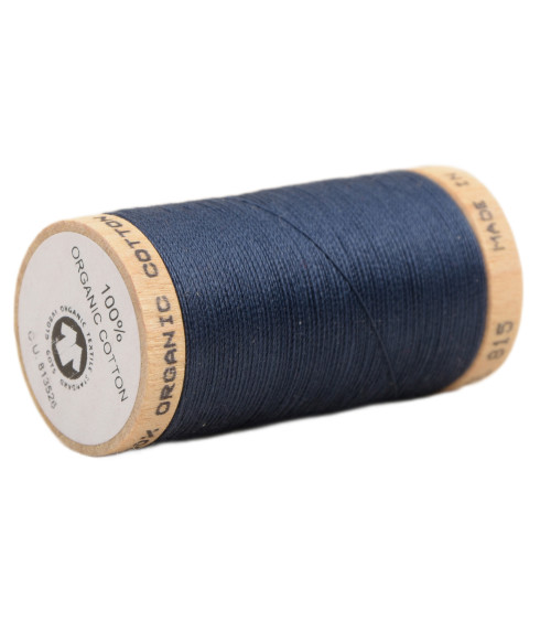 100% organic cotton thread spool 275m navy