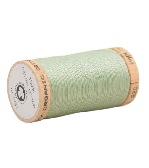 100% organic cotton thread spool 275m water green