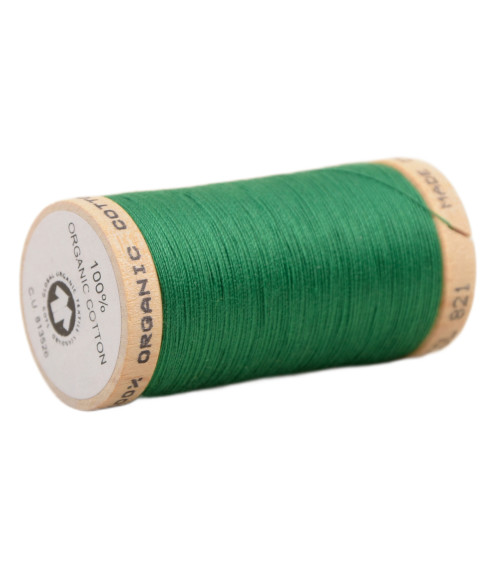 100% organic cotton thread spool 275m Normandy green