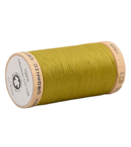 100% organic cotton thread spool 275m pistachio green