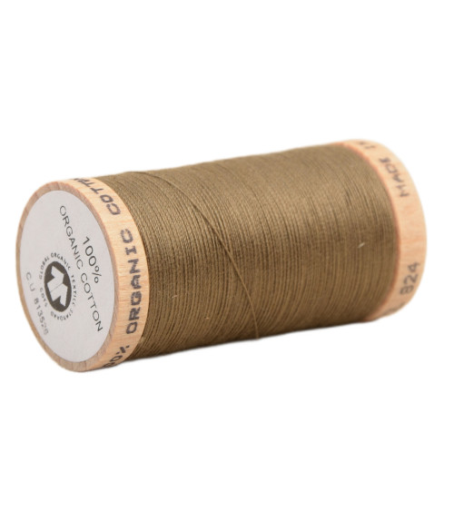 100% organic cotton thread spool 275m bronze