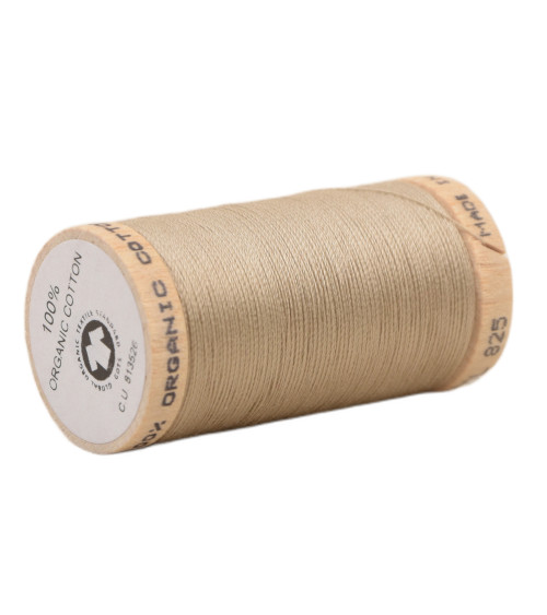 Bobina di filo di cotone organico al 100% da 275 m beige antilope