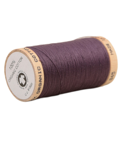 100% organic cotton thread spool 275m purple