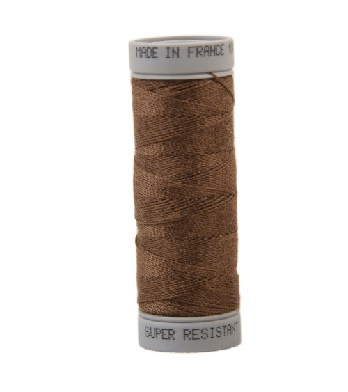 Super strong polyester thread 50m - Cognac brown C423