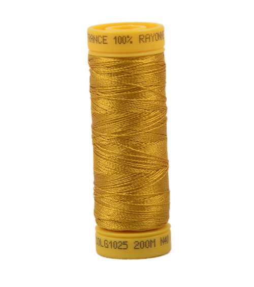 100% viscose embroidery thread spool 200m - Dark Ochre Yellow C25