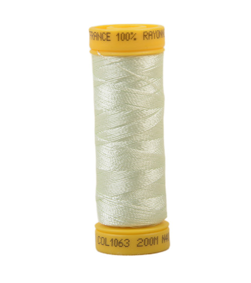 100% viscose embroidery thread spool 200m - White Grey C63