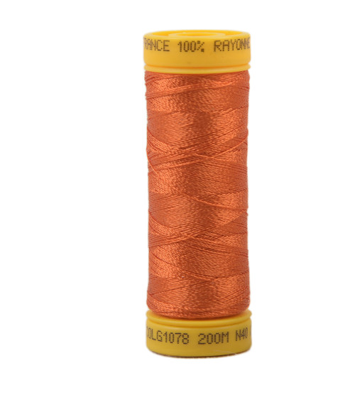 100% viscose embroidery thread spool 200m - Orange Paprika C78