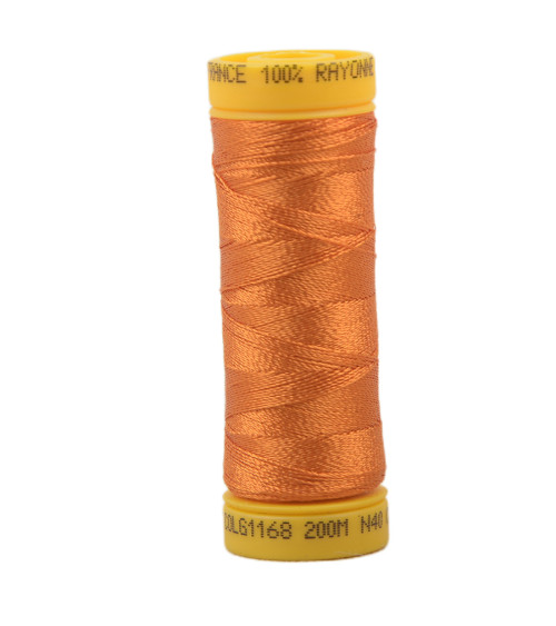 100% viscose embroidery thread spool 200m - Orange Pumpkin C168