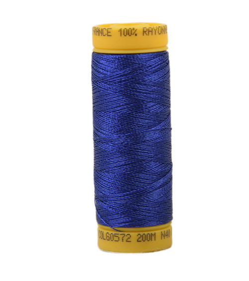 100% viscose embroidery thread spool 200m - Sapphire Blue C572