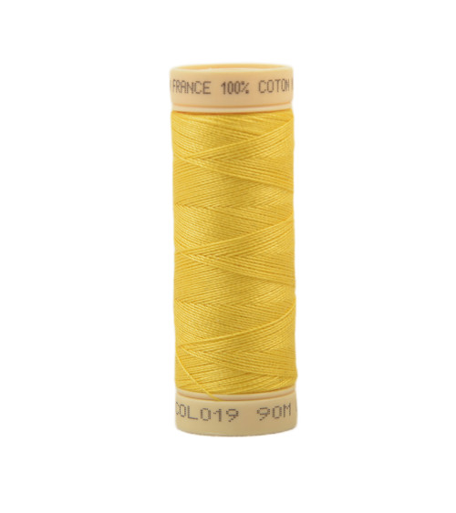 90m cotton thread spool made in France - Yellow C19