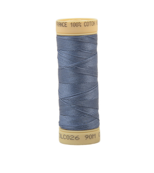 90m cotton thread spool made in France - Duck blue C26