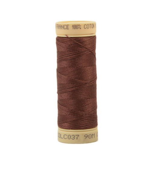 90m cotton thread spool made in France - Chestnut brown C37