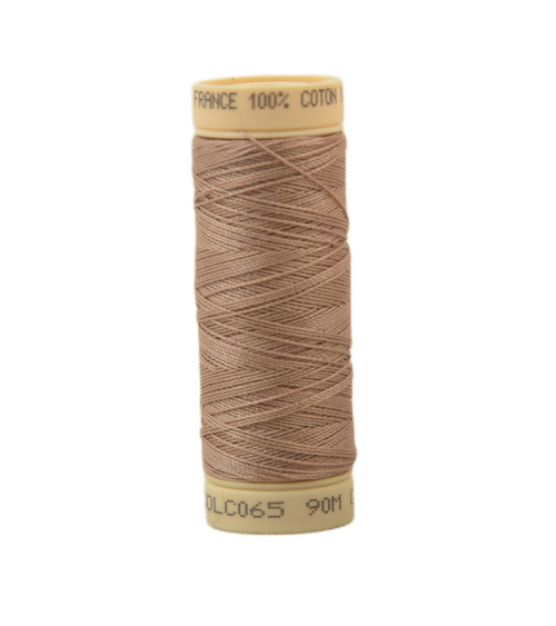 Bobina di filo di cotone da 90 m prodotta in Francia - Beige C65