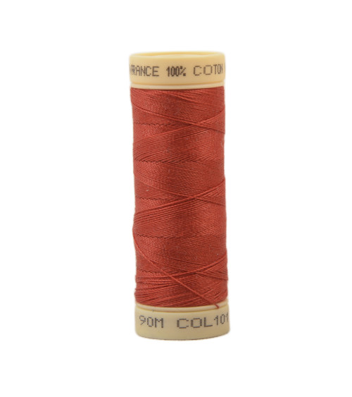 90m cotton thread spool made in France - Dark orange C101