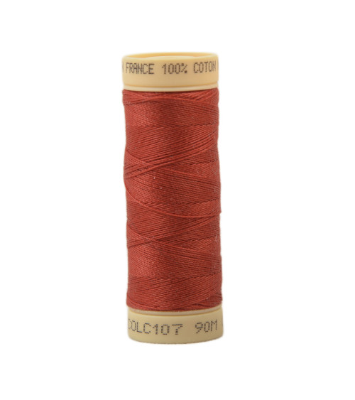 90m cotton thread spool made in France - Brick C107