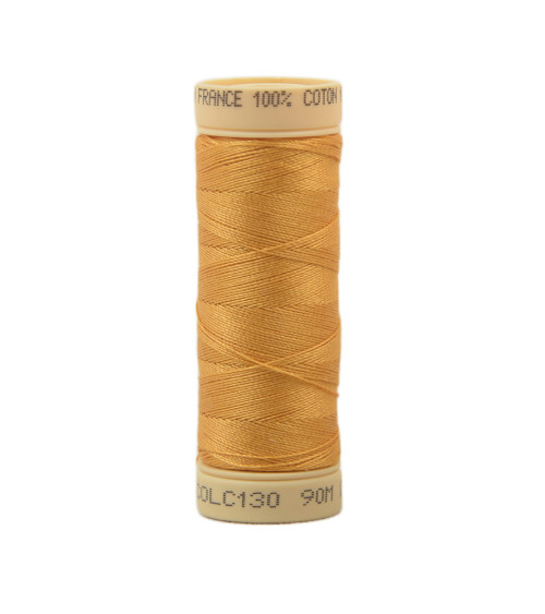 90m cotton thread spool made in France - Melon yellow C130