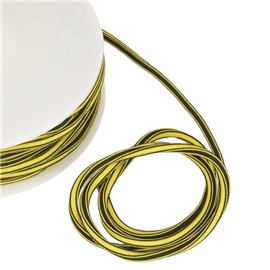 Bobine 25m Cordon carré  4 mm Jaune fluo