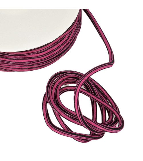 25m spool of 4mm square cord, Raspberry