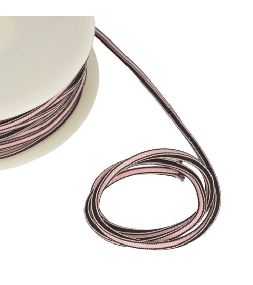 25m spool of 4mm square cord, light pink