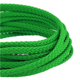 Bobine 50m Cordon damier polyester 6mm vert foncé