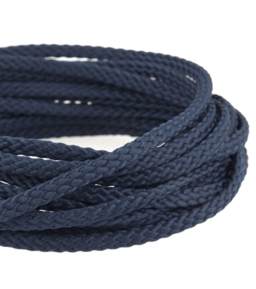 50m spool of 6mm navy blue polyester checkered cord