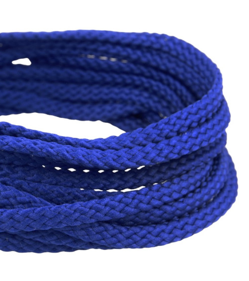 50m spool of 6mm royal blue polyester checkered cord