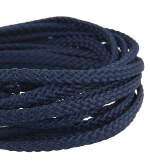 50m spool of 6mm navy blue polyester checkered cord